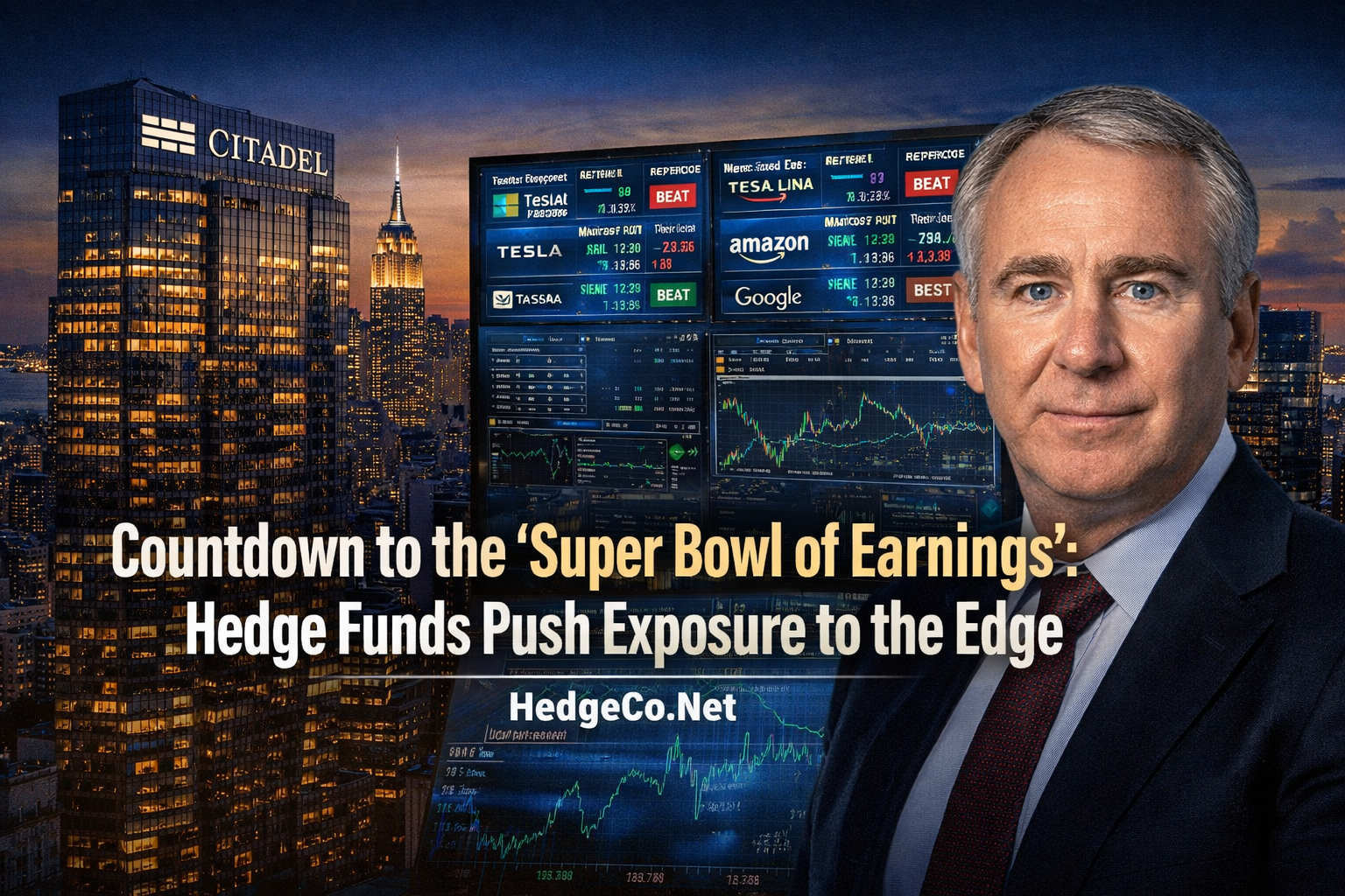 The “Super Bowl of Earnings” Is Here: Why Hedge Funds Are Pushing Exposure to the Edge Ahead of a Defining Week for Markets: